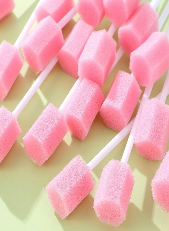 MJ Talk Tools® 50pcs Disposable Oral Care Swabs, Oral Swabs For Speech Therapy, Toothette Oral Swabs, Mouth Oral Swabs (Pink) - Image 1
